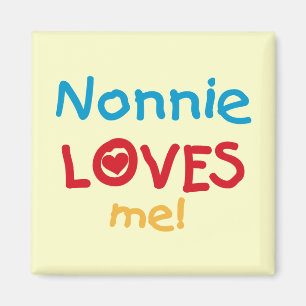 Aimant Nonnie aime moi t-shirts et cadeaux