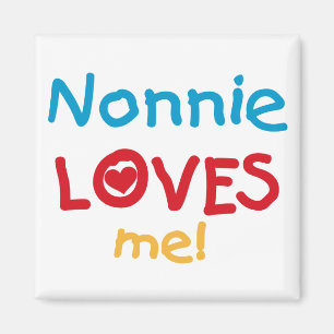 Aimant Nonnie aime moi t-shirts et cadeaux