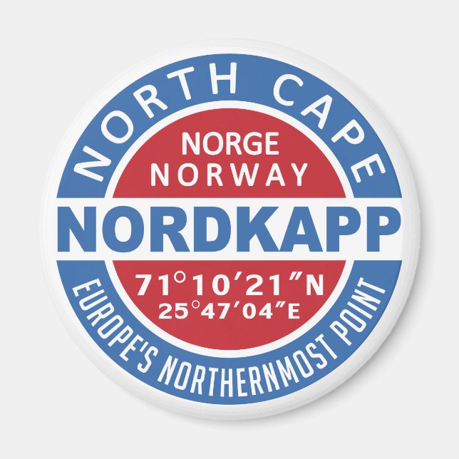 Aimant NORDKAPP Norvège (Devant)