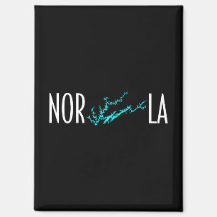 Aimant Norris Lake Tennessee Graphisme de Rivage Cyan