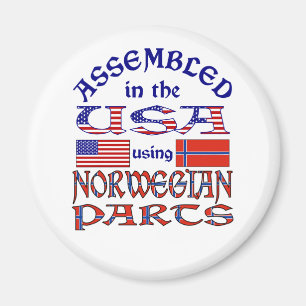 Aimant Norvège et drapeau norvégien