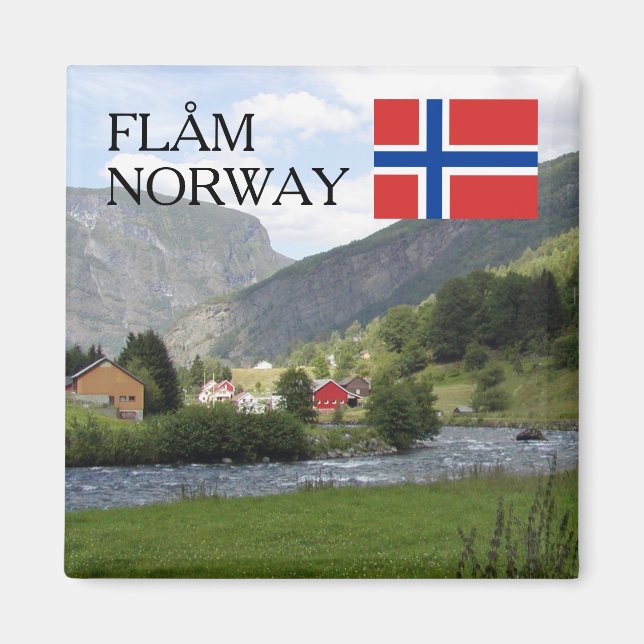 Aimant Norvège Scandinavie montagnes Flam souvenir (Devant)