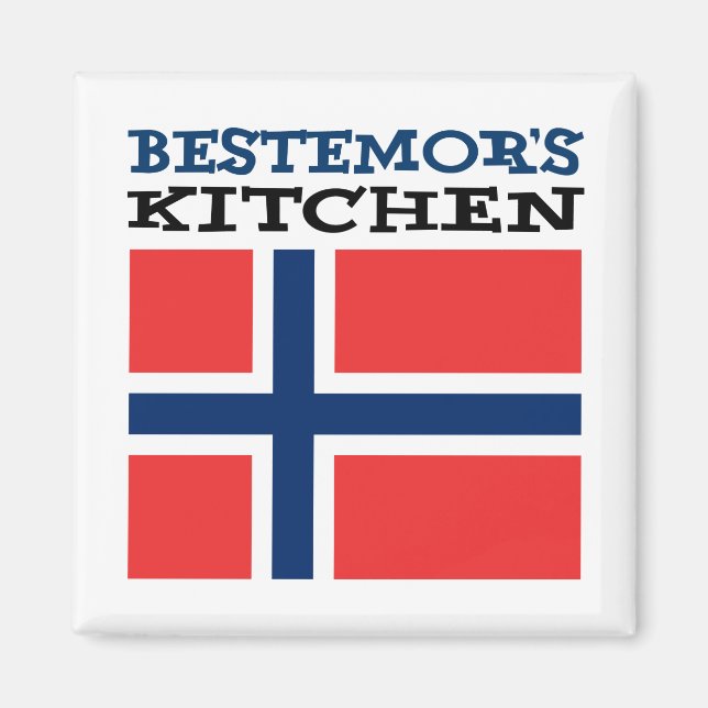 Aimant norvégien de grand-mère de la cuisine de (Devant)