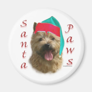 Aimant Norwich Terrier Père Noël Paws