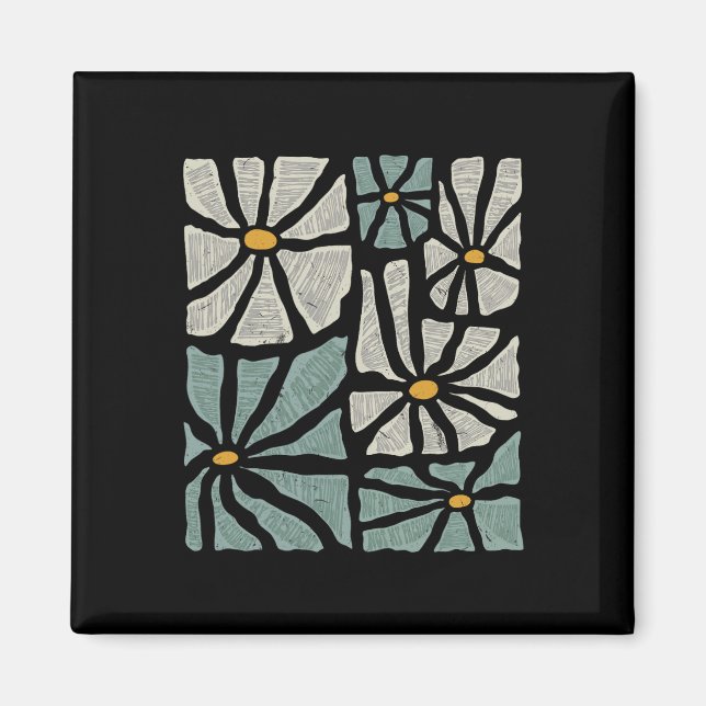 Aimant Not My President 2025 Retro Subtle Boho Floral Ant (Devant)