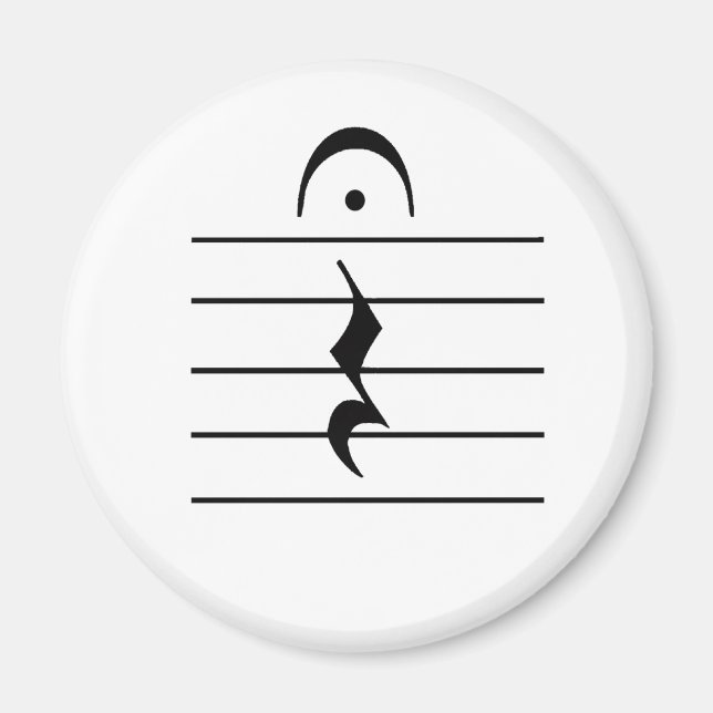 Aimant Notation de musique reste vide (Devant)