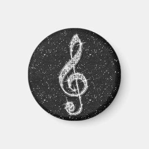 Aimant Note musicale brillante brillante imprimée