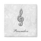 Note musicale Diamond personnalisée Floral Damask
