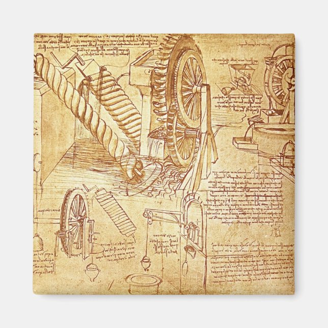 Aimant Notes de Da Vinci (Devant)