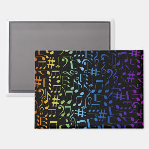 Aimant Notes de musique colorées dansantes Amoureux de la