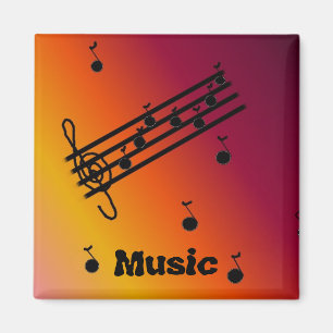 Aimant Notes de musique sur un fond varié