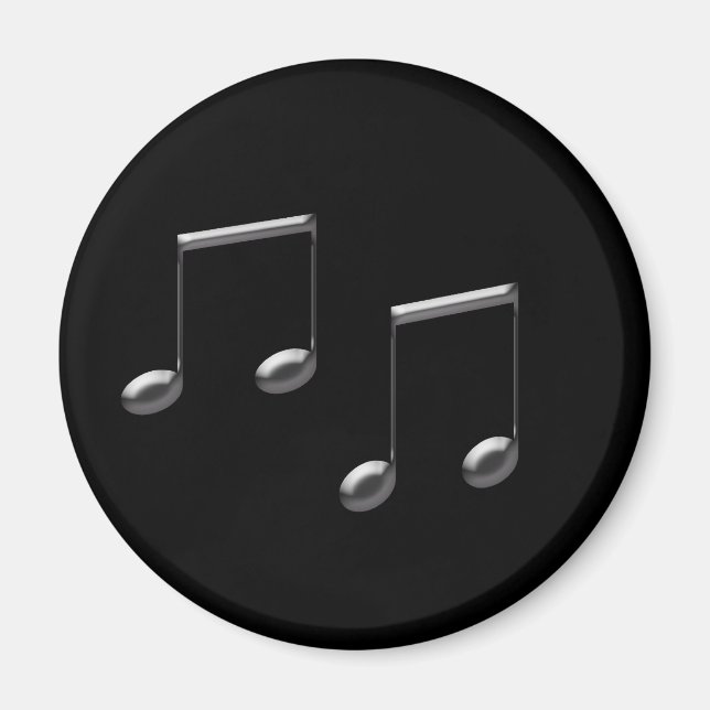AIMANT NOTES DE MUSIQUE VERRE (Devant)