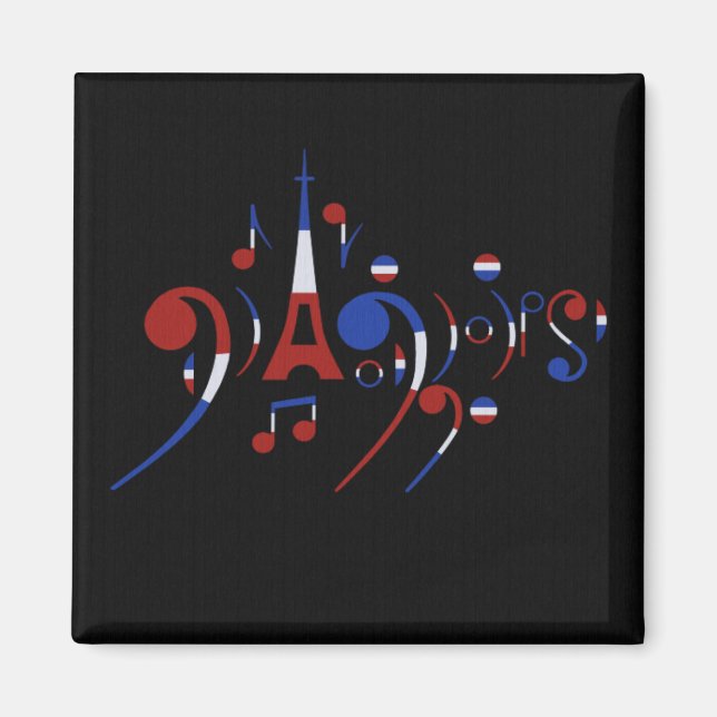 Aimant Notes musicales de Paris (Devant)