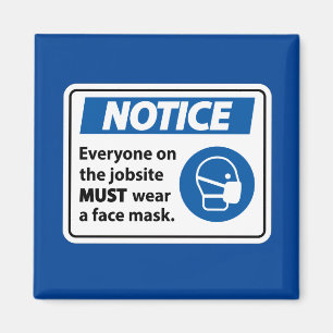 Aimant Notice   Face Mask