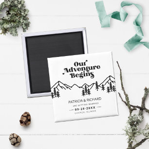 Aimant Notre Aventure Commence Un Mariage Extérieur Écono