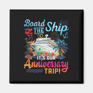 Aimant Notre croisière d'anniversaire de mariage couple m