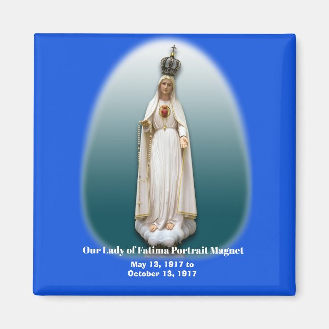 Aimant Notre Dame de Fatima Portrait Magnt (Devant)