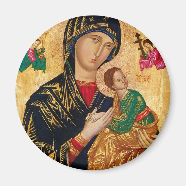Aimant Notre Dame de l'aide perpétuelle icône Vierge Mari (Devant)