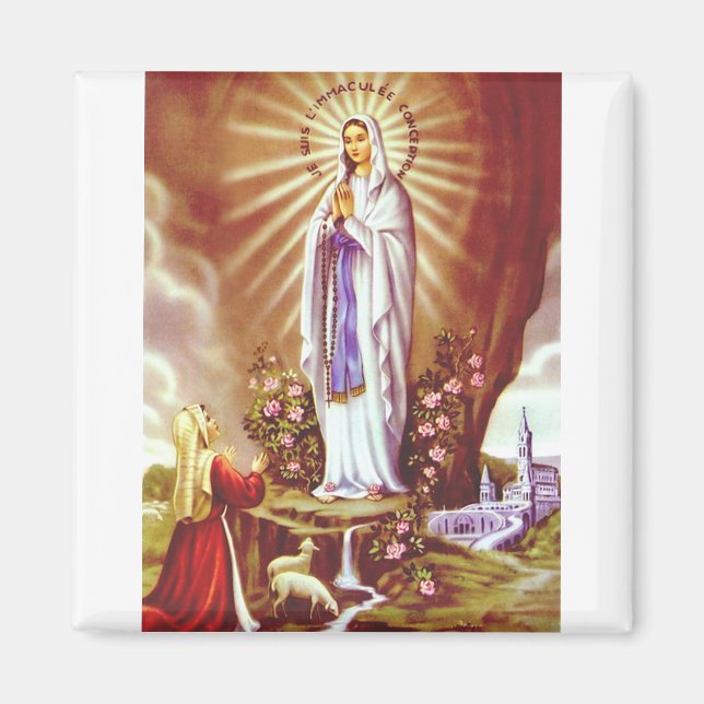 Aimant Notre Dame de Lourdes (Devant)