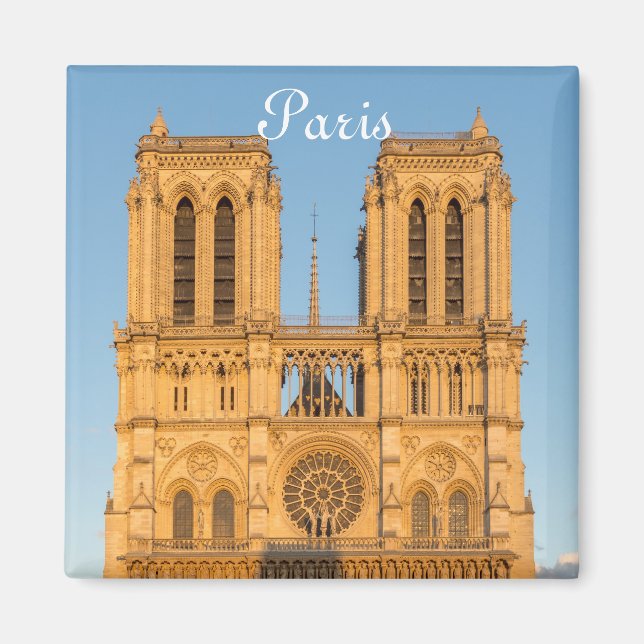 Aimant Notre Dame de Paris à l'Heure d'or - Paris, France (Devant)
