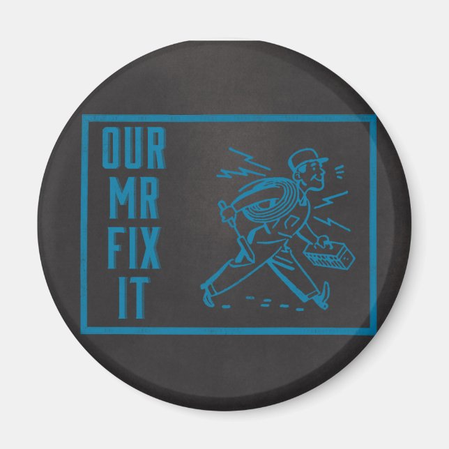 Aimant Notre M. Fix it Blue Chalkboard (Devant)