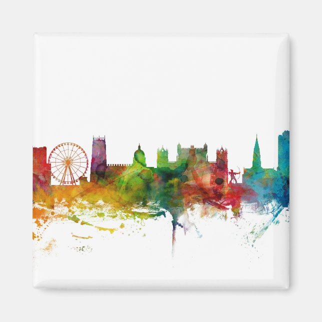 Aimant Nottingham England Skyline (Devant)