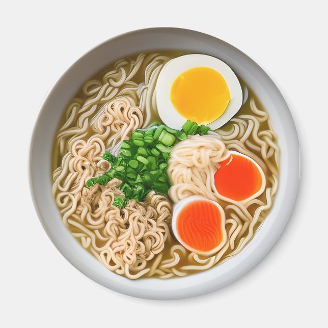 Aimant Nouilles de Ramen avec nourriture pour oeufs bouil (Devant)