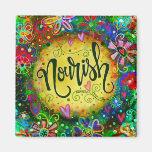 Aimant Nourrissant Joli Floral Coloré Amusant Inspiration