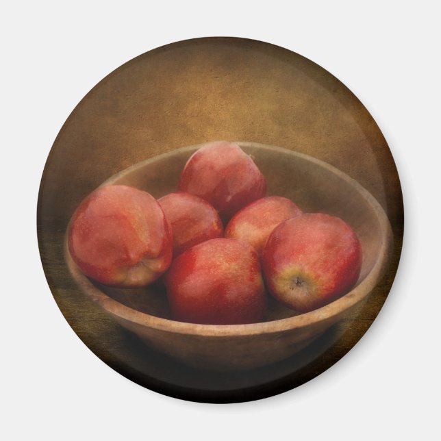 Aimant Nourriture - Pommes - Un bol de pommes (Devant)