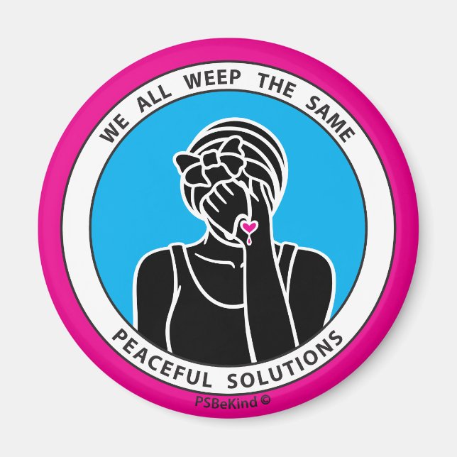 Aimant Nous Pleurons Tous Le Même 2 Pink_2.25" Magnet_ (Devant)