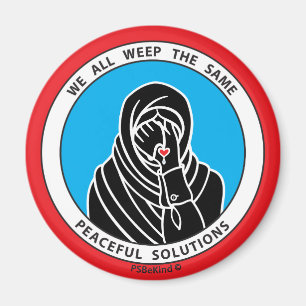 Aimant Nous Pleurons Tous Le Même 3 Rouge_2.25" Magnet_
