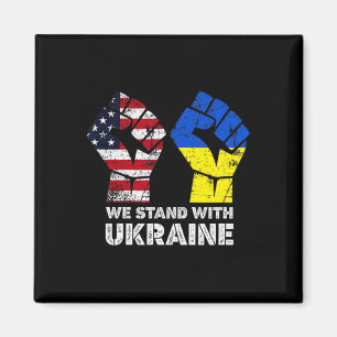 Aimant Nous sommes avec l'Ukraine L'Amérique est avec l'U