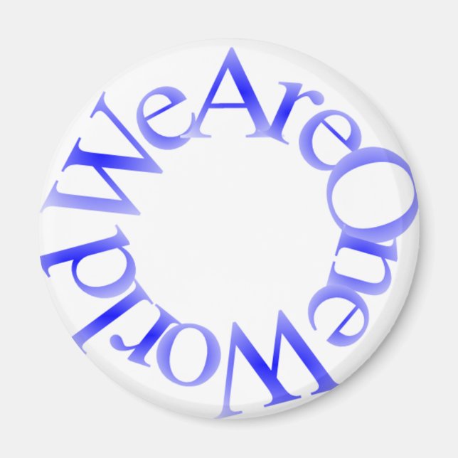 Aimant Nous sommes un monde (bleu) (Devant)