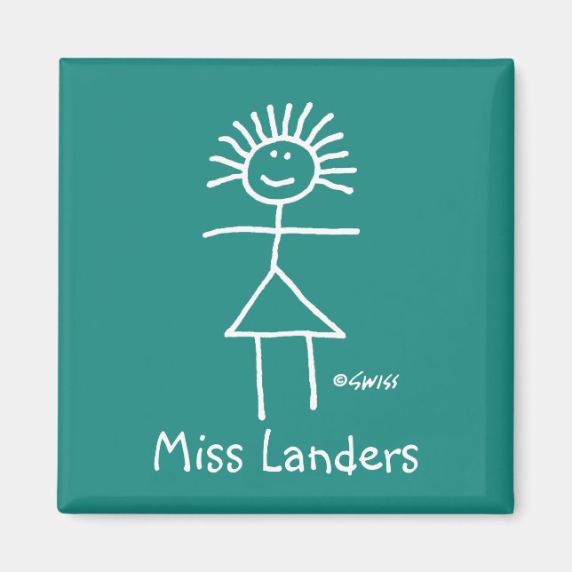 Aimant Nouveau Bâton de la craie de l'enseignant Figure s (Devant)