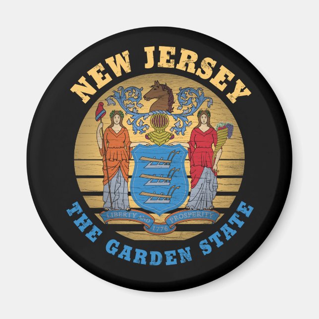 AIMANT NOUVEAU DRAPEAU JERSEY GARDEN (Devant)