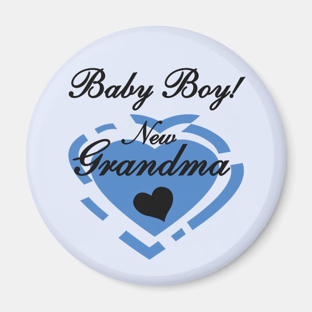 Aimant Nouveau Grand-mère Baby Boy Tshirts et cadeaux (Devant)