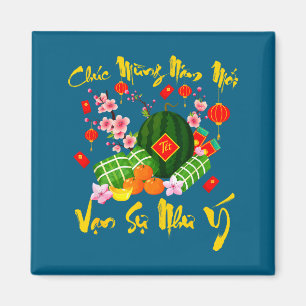 Aimant Nouvel An lunaire vietnamien Chuc Mung Nam Moi Van