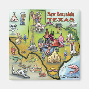 Aimant Nouvelle carte Braunfels TEXAS