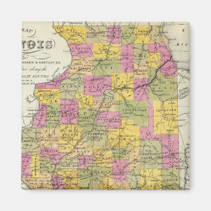 Aimant Nouvelle Carte De L'Illinois
