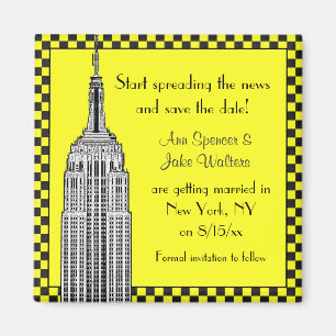 Aimant Nouvelle-Écosse Skyline Etched ESB Checkerd Taxi E