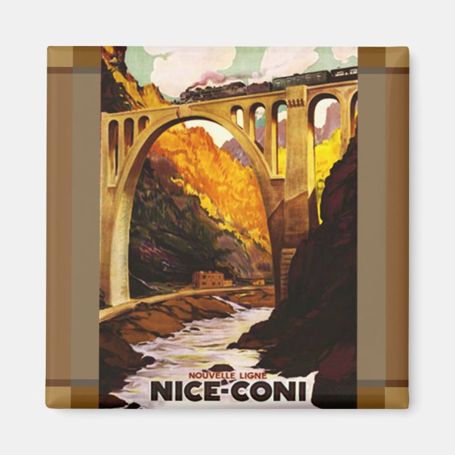 Aimant Nouvelle Ligne de Nice à Coni via Tende (Devant)