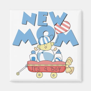 Aimant Nouvelle maman C'est un garçon Tshirts et cadeaux