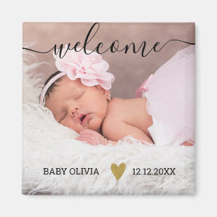 Aimant Nouvelle photo de la Faire-part pour bébés