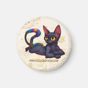 Aimant Nouvelles Aventures de Nova Cat – Chat noir inspir