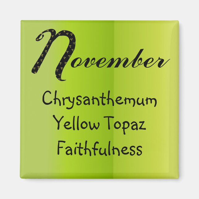 Aimant Novembre Anniversaire (Devant)
