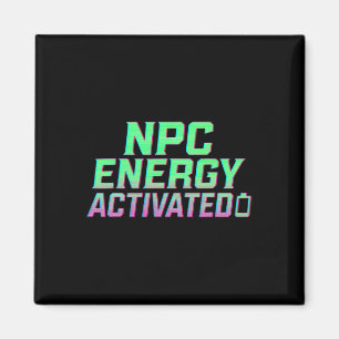 Aimant Npc Énergie Activée Drôle Esthétique Gamer Rgb Pix
