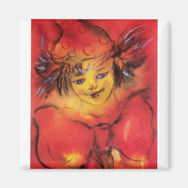 AIMANT NUAGE AVEC RIBBON ROUGE (Devant)