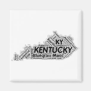 Aimant Nuage de mot d'état du Kentucky