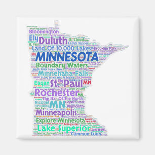Aimant Nuage de mot du Minnesota