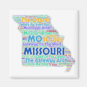 Aimant Nuage de mot du Missouri
